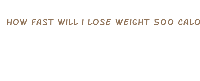 how fast will i lose weight 500 calories a day