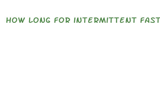 how long for intermittent fasting to lose weight