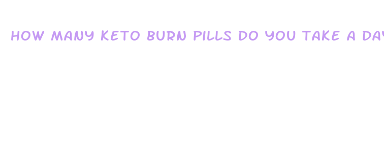 how many keto burn pills do you take a day