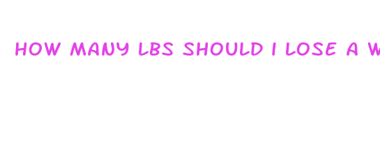 how many lbs should i lose a week