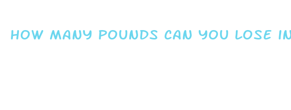 how many pounds can you lose in 4 weeks