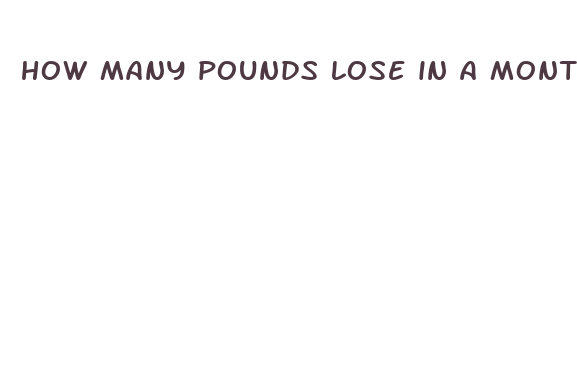 how many pounds lose in a month