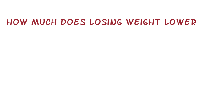 how much does losing weight lower blood pressure