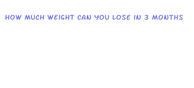 how much weight can you lose in 3 months