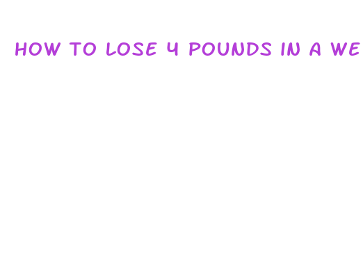 how to lose 4 pounds in a week naturally