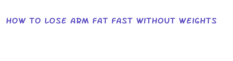 how to lose arm fat fast without weights