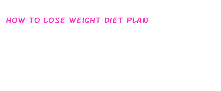 how to lose weight diet plan