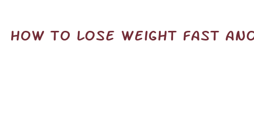 how to lose weight fast anorexic