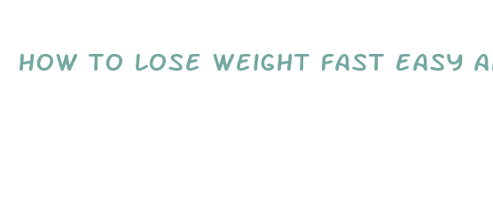 how to lose weight fast easy and healthy