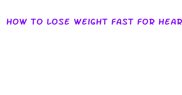 how to lose weight fast for heart surgery