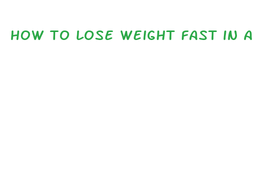 how to lose weight fast in a healthy manner