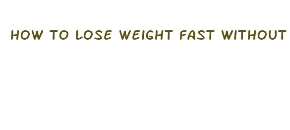 how to lose weight fast without excerisicing