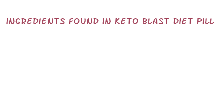 ingredients found in keto blast diet pill