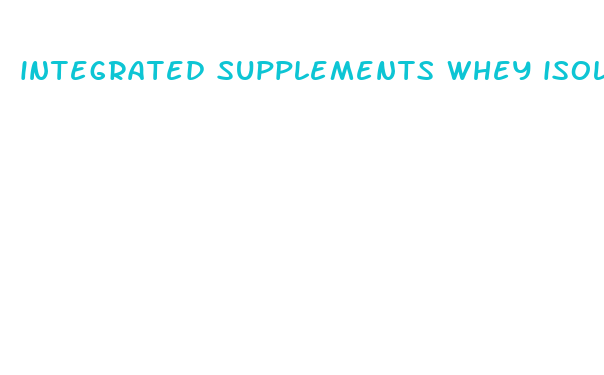 integrated supplements whey isolate protein weight loss