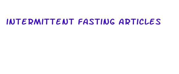 intermittent fasting articles