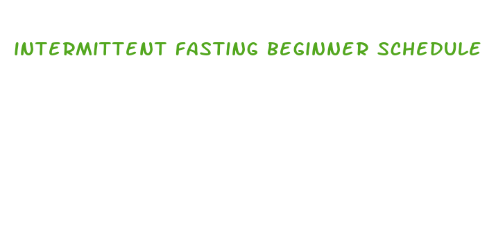 intermittent fasting beginner schedule