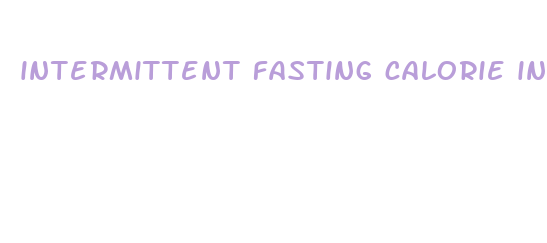 intermittent fasting calorie intake