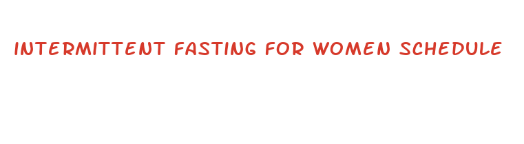 intermittent fasting for women schedule