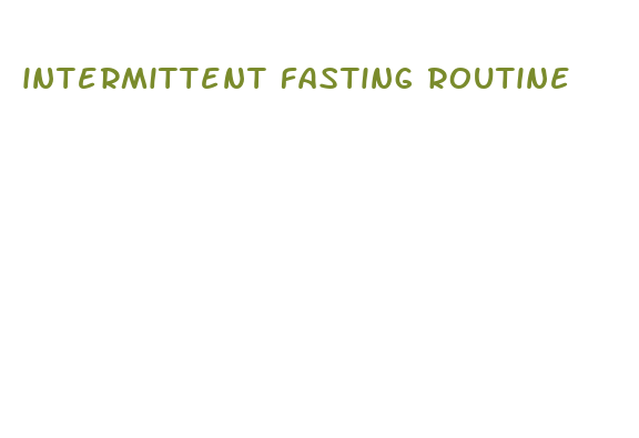 intermittent fasting routine