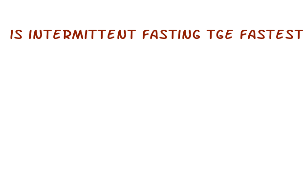 is intermittent fasting tge fastest way to lose weight