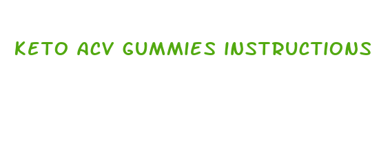 keto acv gummies instructions