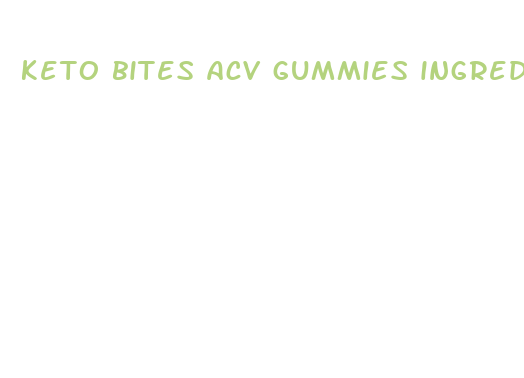 keto bites acv gummies ingredients