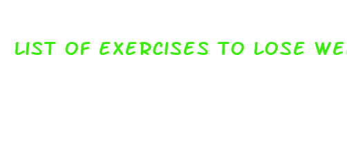 list of exercises to lose weight fast at home