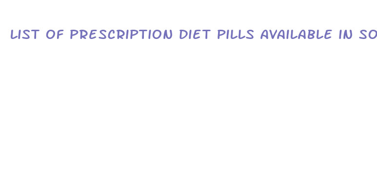 list of prescription diet pills available in south africa