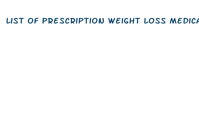 list of prescription weight loss medications