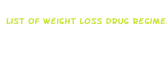 list of weight loss drug regimens