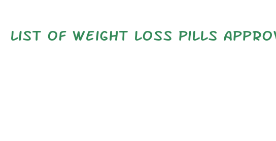 list of weight loss pills approved by fda