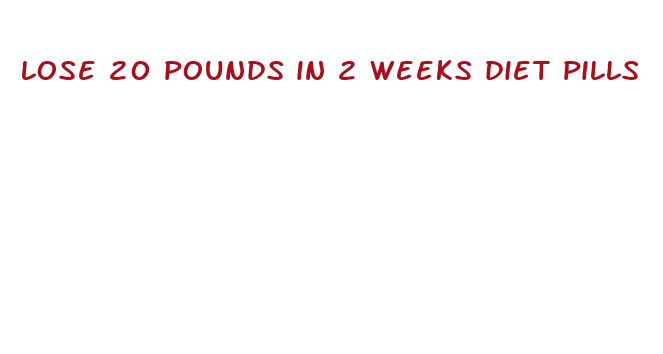 lose 20 pounds in 2 weeks diet pills