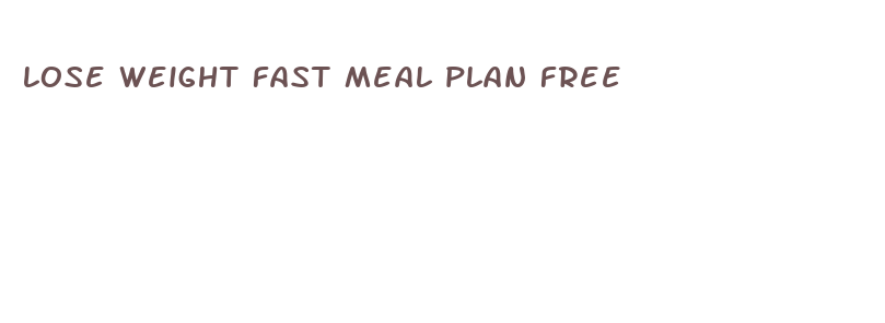 lose weight fast meal plan free