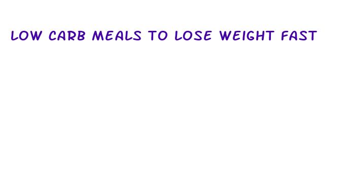 low carb meals to lose weight fast