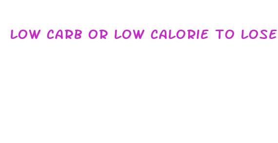 low carb or low calorie to lose weight fast