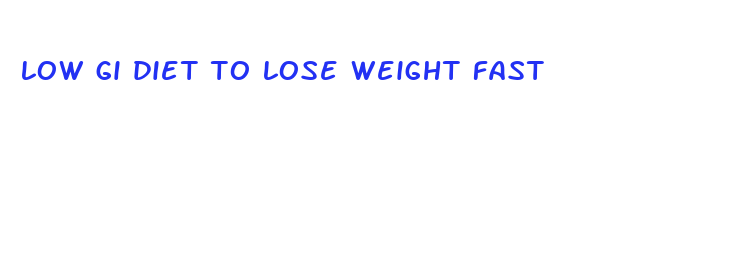 low gi diet to lose weight fast