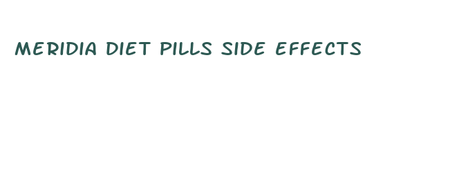 meridia diet pills side effects