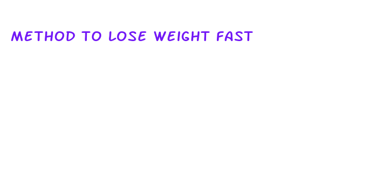 method to lose weight fast