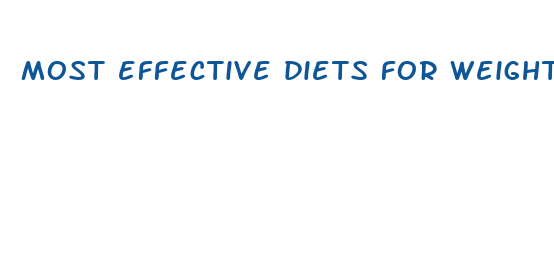 most effective diets for weight loss