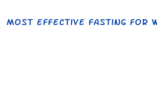 most effective fasting for weight loss