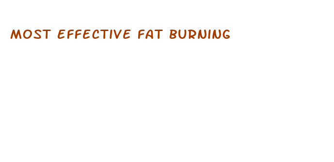 most effective fat burning