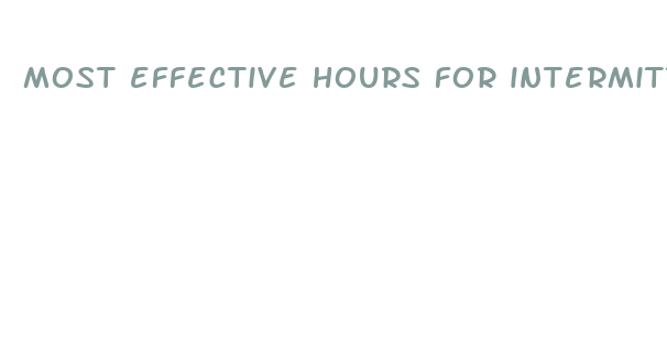 most effective hours for intermittent fasting