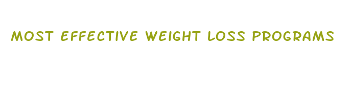 most effective weight loss programs