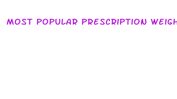 most popular prescription weight loss pills