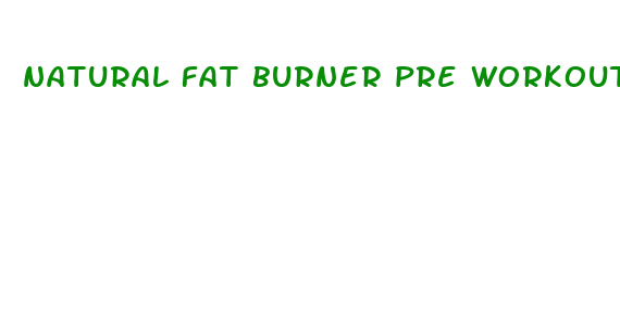 natural fat burner pre workout