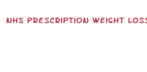 nhs prescription weight loss pills