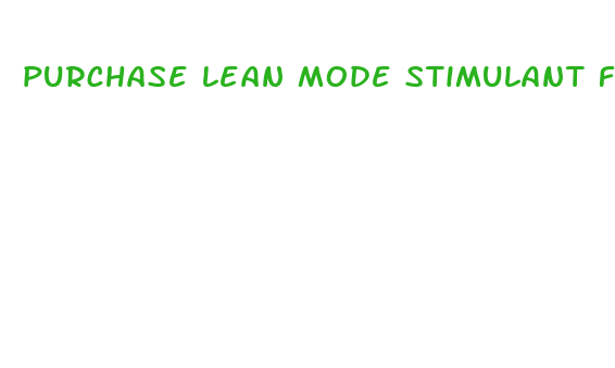 purchase lean mode stimulant free weight loss supplement