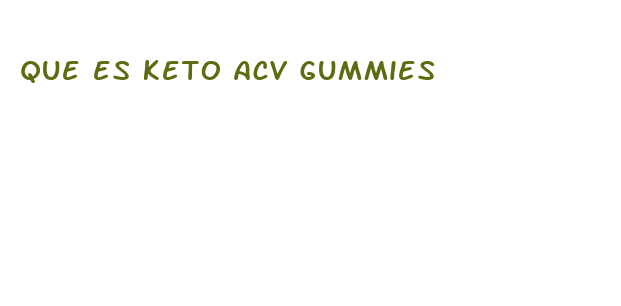 que es keto acv gummies