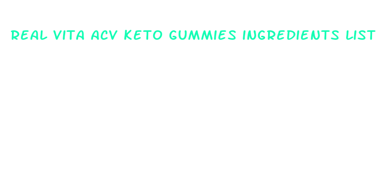 real vita acv keto gummies ingredients list