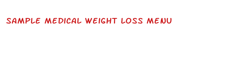 sample medical weight loss menu